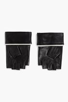 Ikon leather fingerless gloves