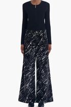 Graphic Print Wide-Leg Trousers