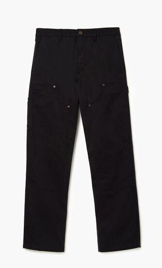 Straight Fit Cotton Twill Cargo Pants