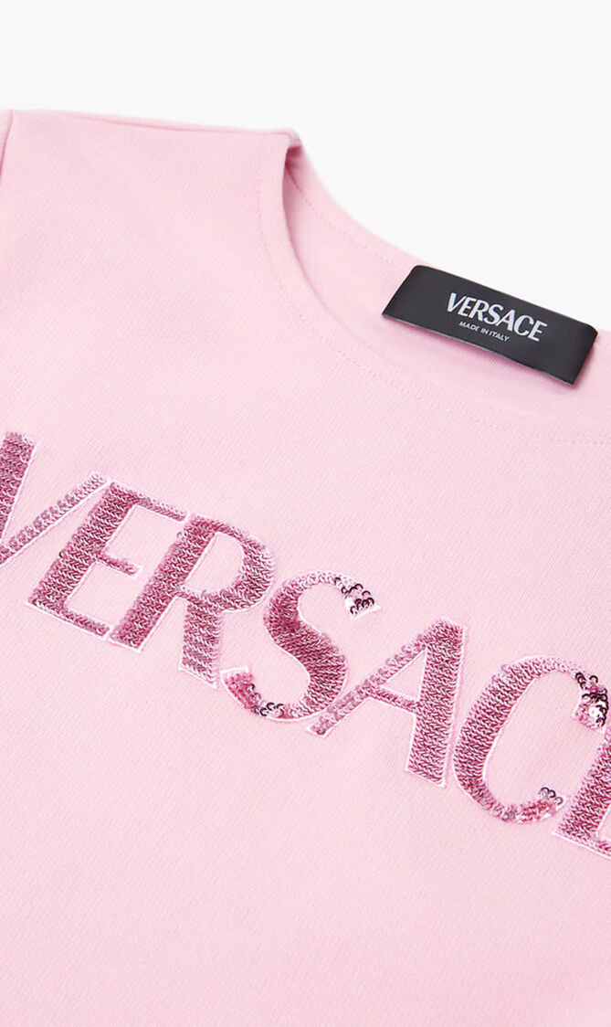 Embellished Logo Dress