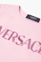 Embellished Logo Dress