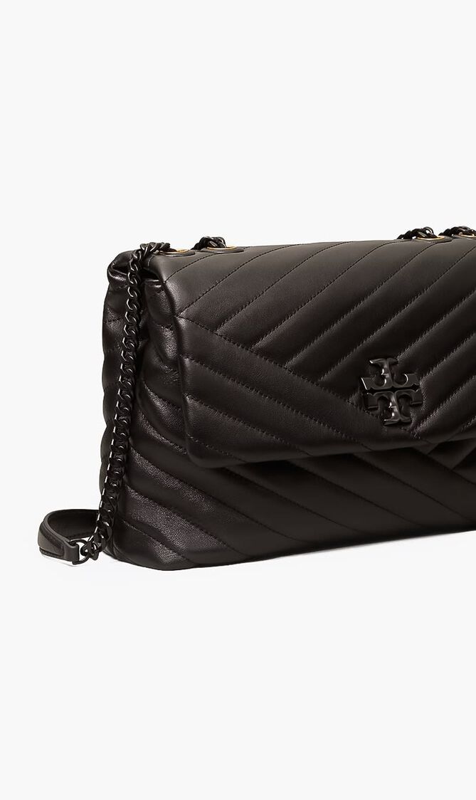 KIRA CHEVRON POWDER COATED CONVERTIBLE SHOULDER BAG