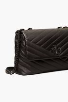 KIRA CHEVRON POWDER COATED CONVERTIBLE SHOULDER BAG