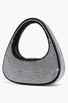 Crystal-Embellished Baguette Swipe Bag