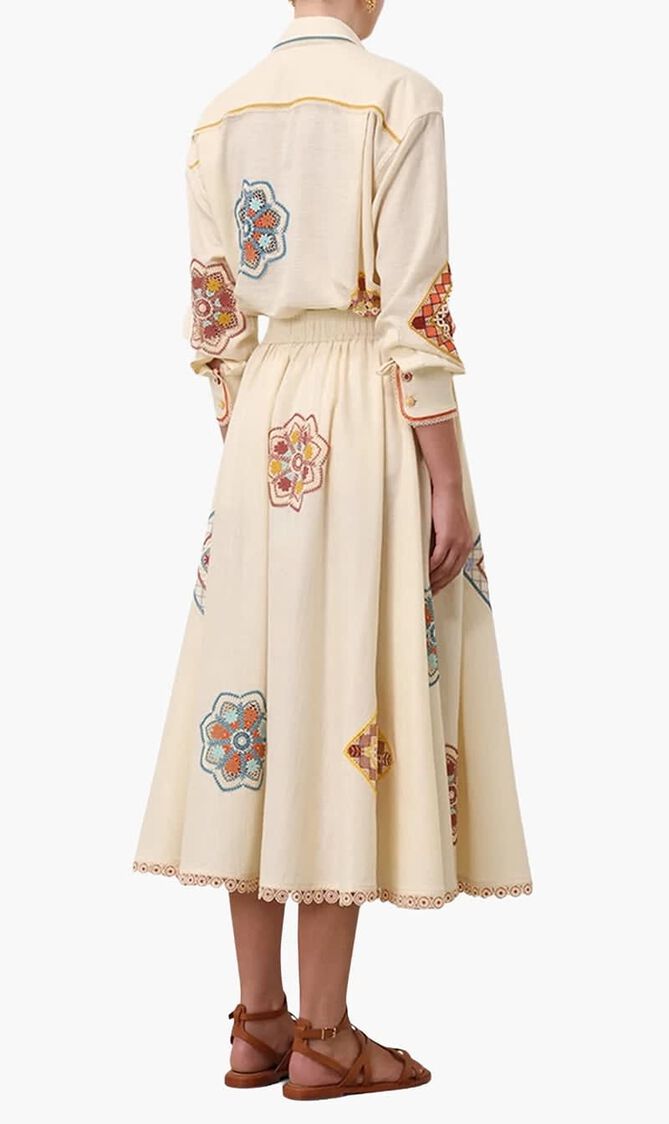 Ottie Doily Midi Skirt