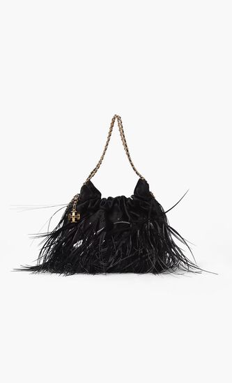 Mini Fleming Feather Drawstring  Bag