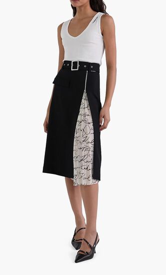 PLEATED PANEL SKIRT