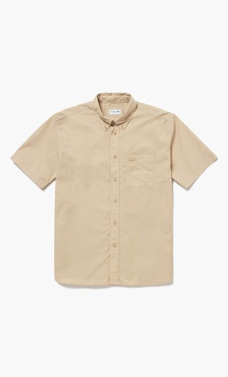 Natural Dye Cotton Poplin Button-Down Shirt