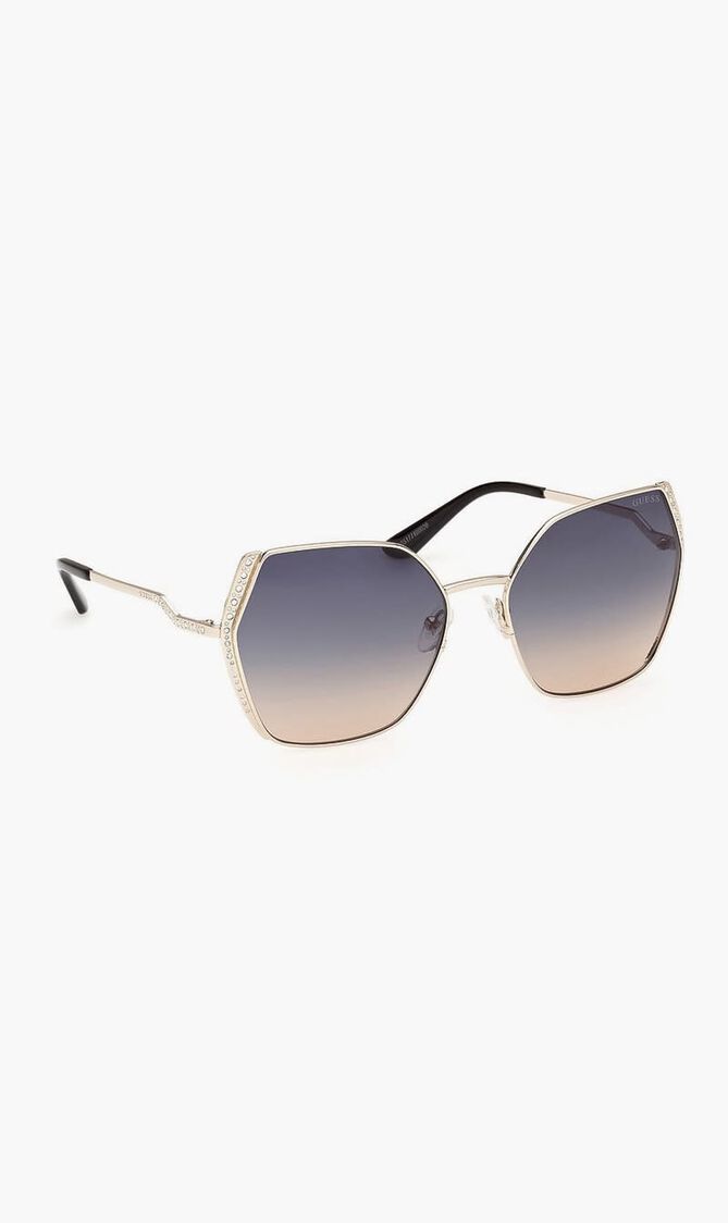 METAL SUN GLASSES F GOLDOTHER GRADIENT BLUE