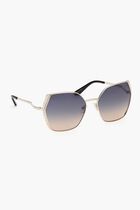 METAL SUN GLASSES F GOLDOTHER GRADIENT BLUE
