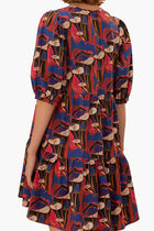 Wild Mushrooms Puff Sleeve Mini Dress