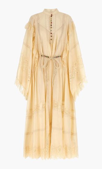 RHIANNON LACE TRIM MIDI DRESS