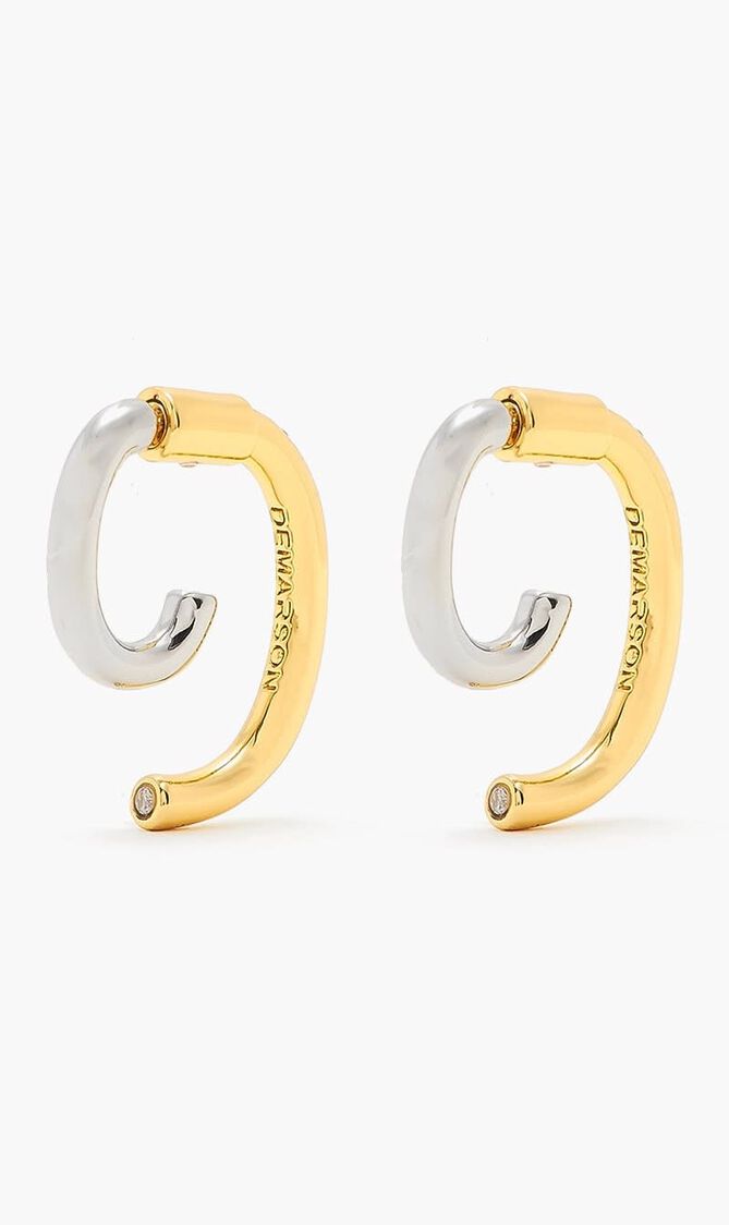 Luna Mini Two Tone Earrings