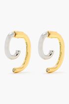 Luna Mini Two Tone Earrings
