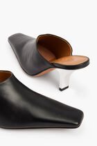 Leather Sabot With Heel