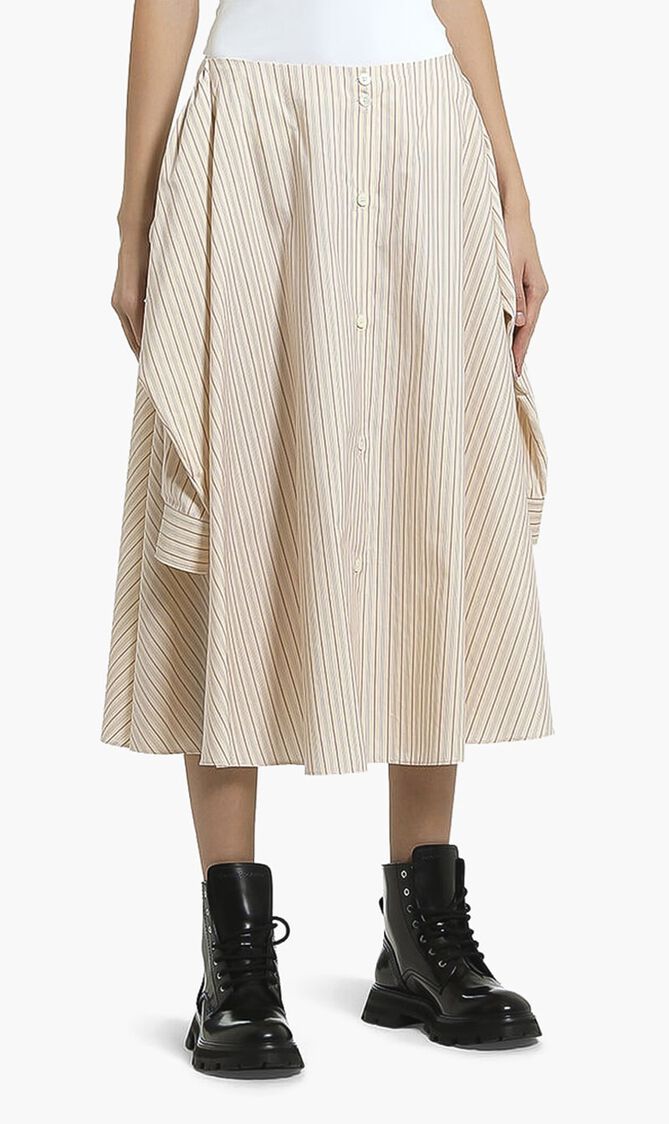 Striped Flared Skirt