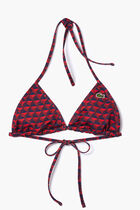 Monogram Triangle Bikini Top