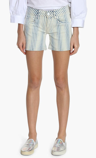 Siouxie Stripe Boyfriend Shorts