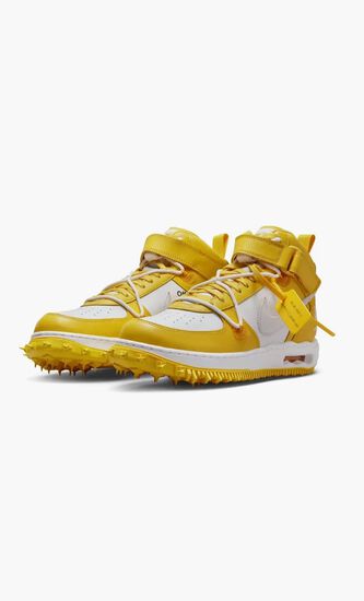 NIKE AF1 MID LTHR YELLOW - WHITE