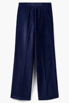 Solid Ribbed Wide Leg Pants