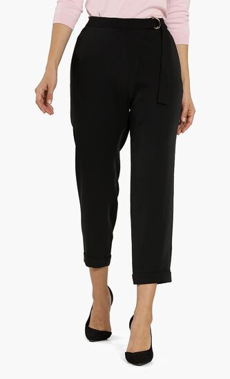 Aisima Wrap Front Belted Trouser