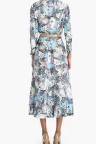 PRINTED CUFFED SILK SHIRT