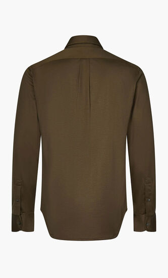 Cotton and Silk Blend Button Down Shirt