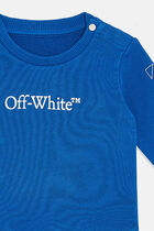 BOOKISH DIAG CREWNECK BLUE WHITE