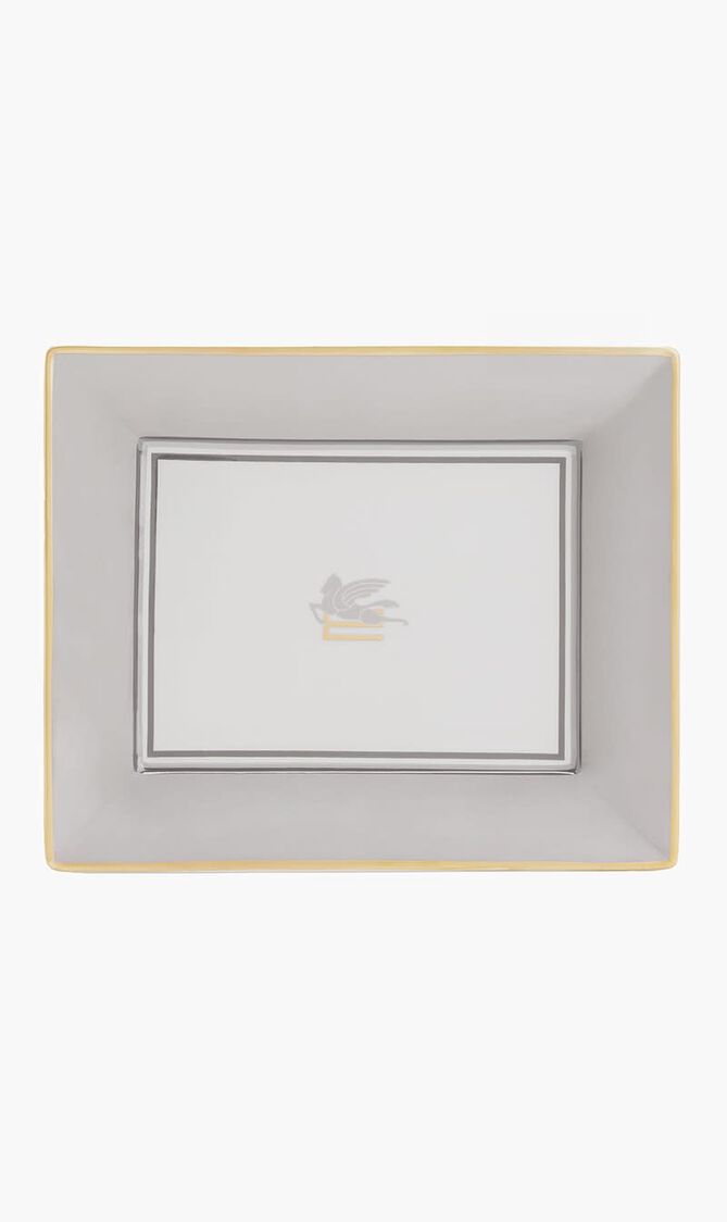 Pegaso Trinket Tray Rectangular Small Grey