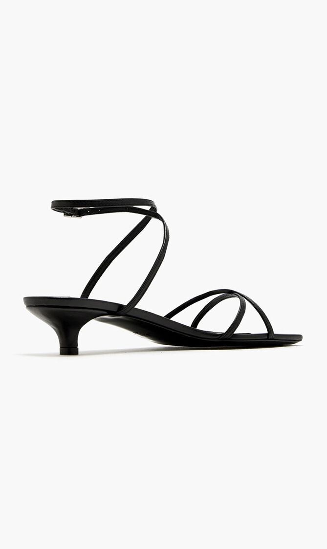 LEATHER CROSSOVER SANDALS