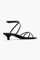LEATHER CROSSOVER SANDALS