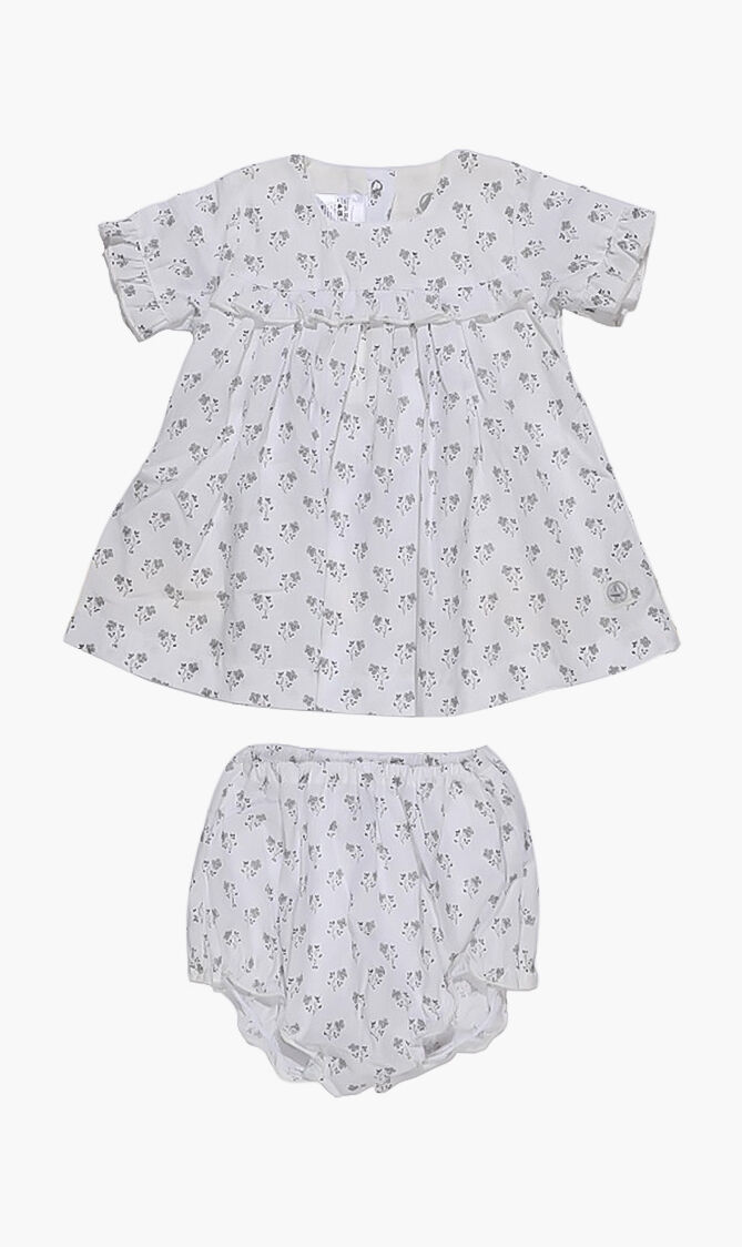 فستان مزين بنقشة الزهور