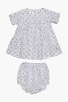 فستان مزين بنقشة الزهور