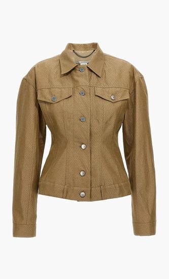 WAISTED BUTONNED JACKET