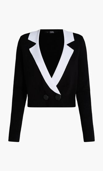 Cropped Knit Cardigan