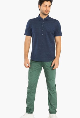 Solid Textured Polo Shirt