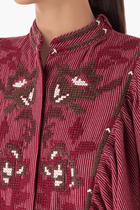 Cross Stitch Embroidered Midi Dress