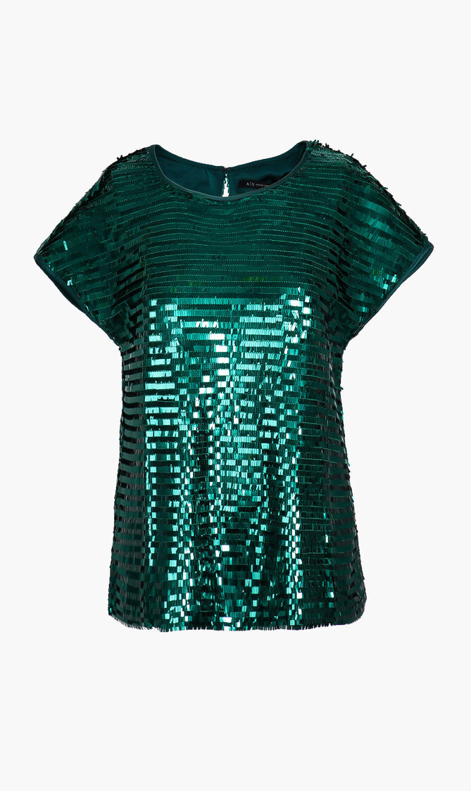 Cascading Sequin Top