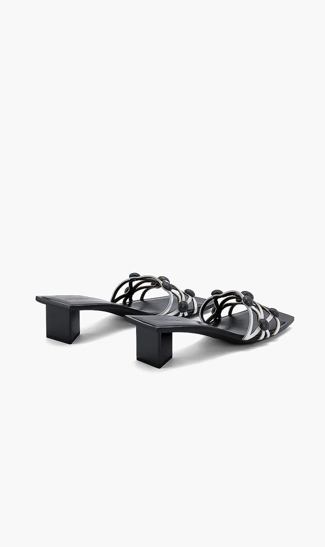 Crystal Bobble Heeled Mule Sandal