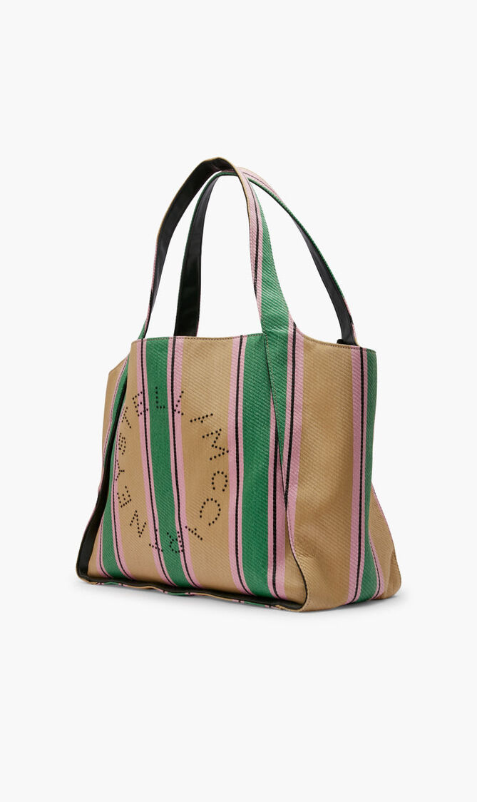TOTE STRIPED RAFIA