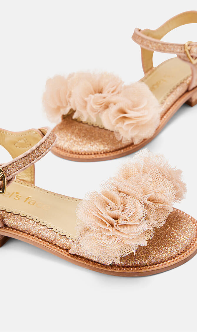 CARMEN CORSAGE SANDAL ROSE GOLD