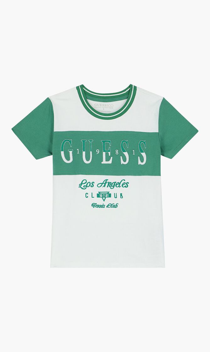 White & Green Logo T-Shirt