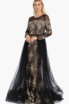 Embroidered Evening Dress
