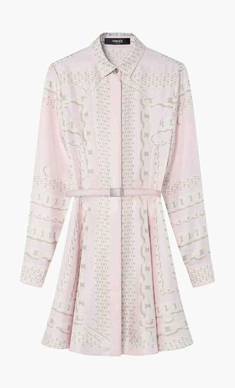DRESS VERSACE TREASURE FOULARD ON SILK TWILL