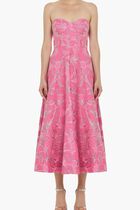 Amelia Floral Jacquard Midi Dress