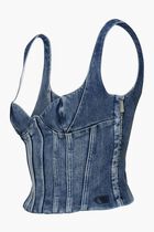 BUSTIER TOP EXTREME WASH BLUE NO COLOR BUSTIER TOP EXTREME WASH BLUE NO COLOR