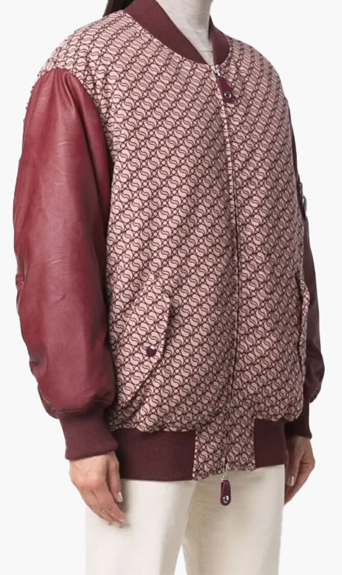 Logo Jacquard Bomber Jacket