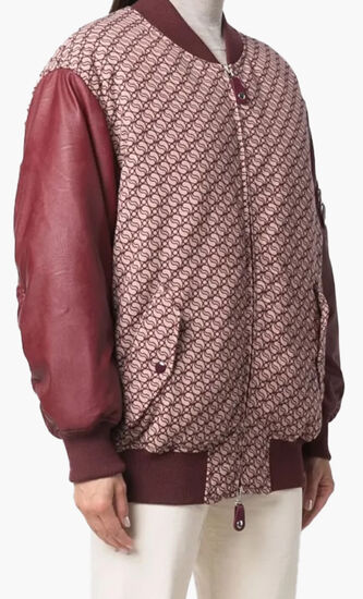 Logo Jacquard Bomber Jacket