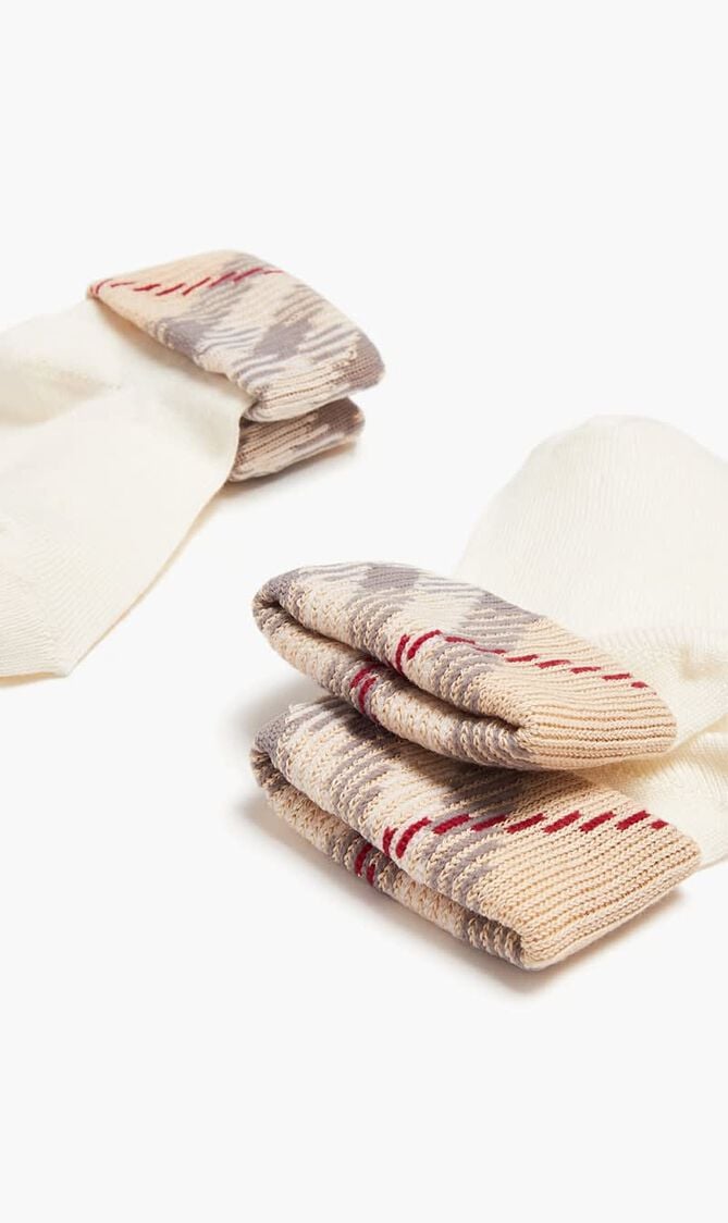 Two Piece Cotton Blend Socks Set Two Piece Cotton Blend Socks Set
