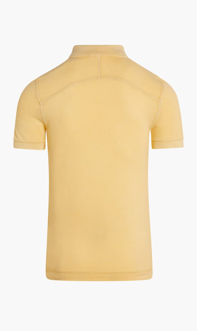 SHORT SLEEVED RIBBED COLLAR SHIRT